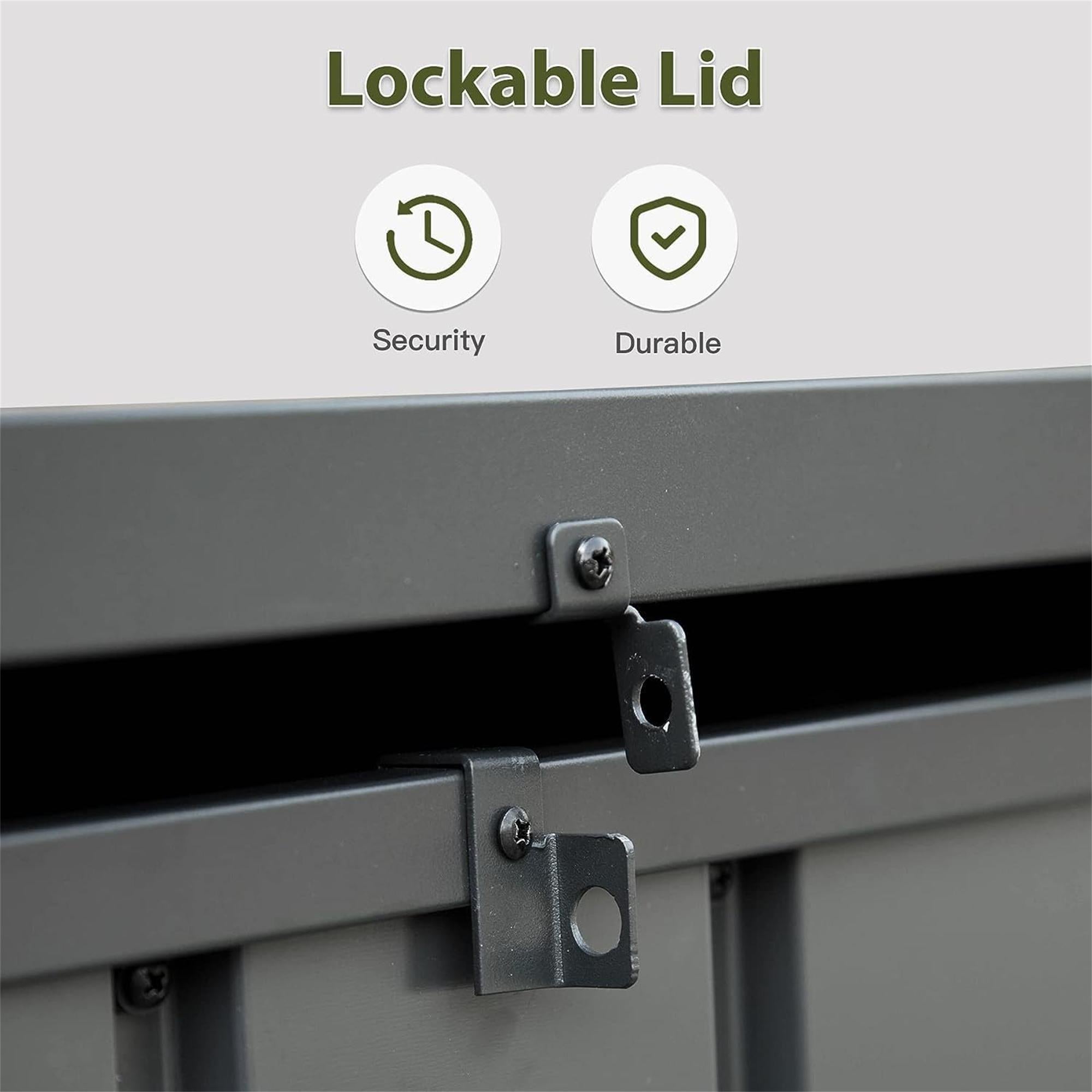 Outdoor Storage Deck Box Waterproof, Large Patio Storage Bin for Outside Cushions, Throw Pillows, Garden Tools, Lockable