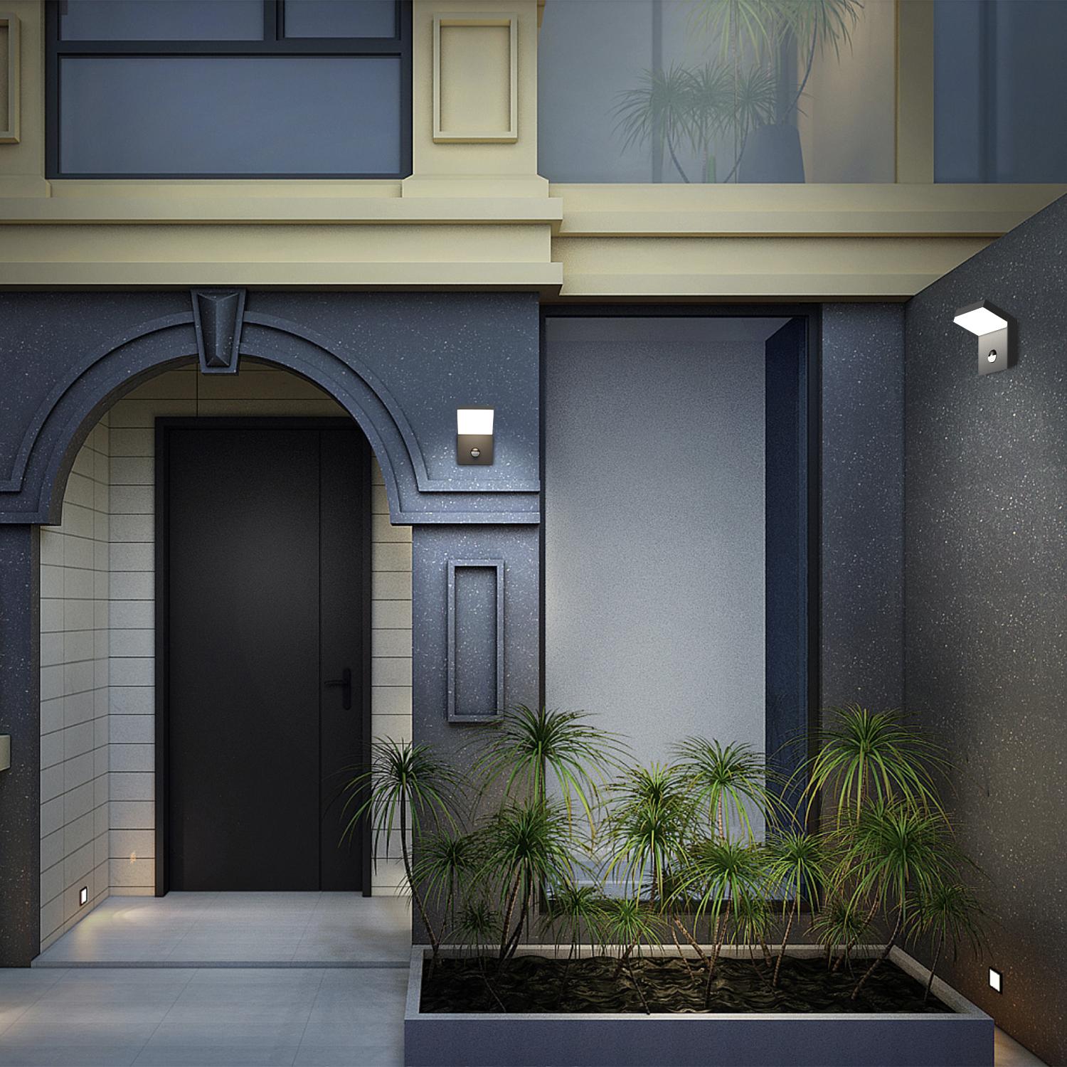 Porch Light ， LED Modern Wall Mount Sconce，IP54 Waterproof 1800lm 18W 3000K