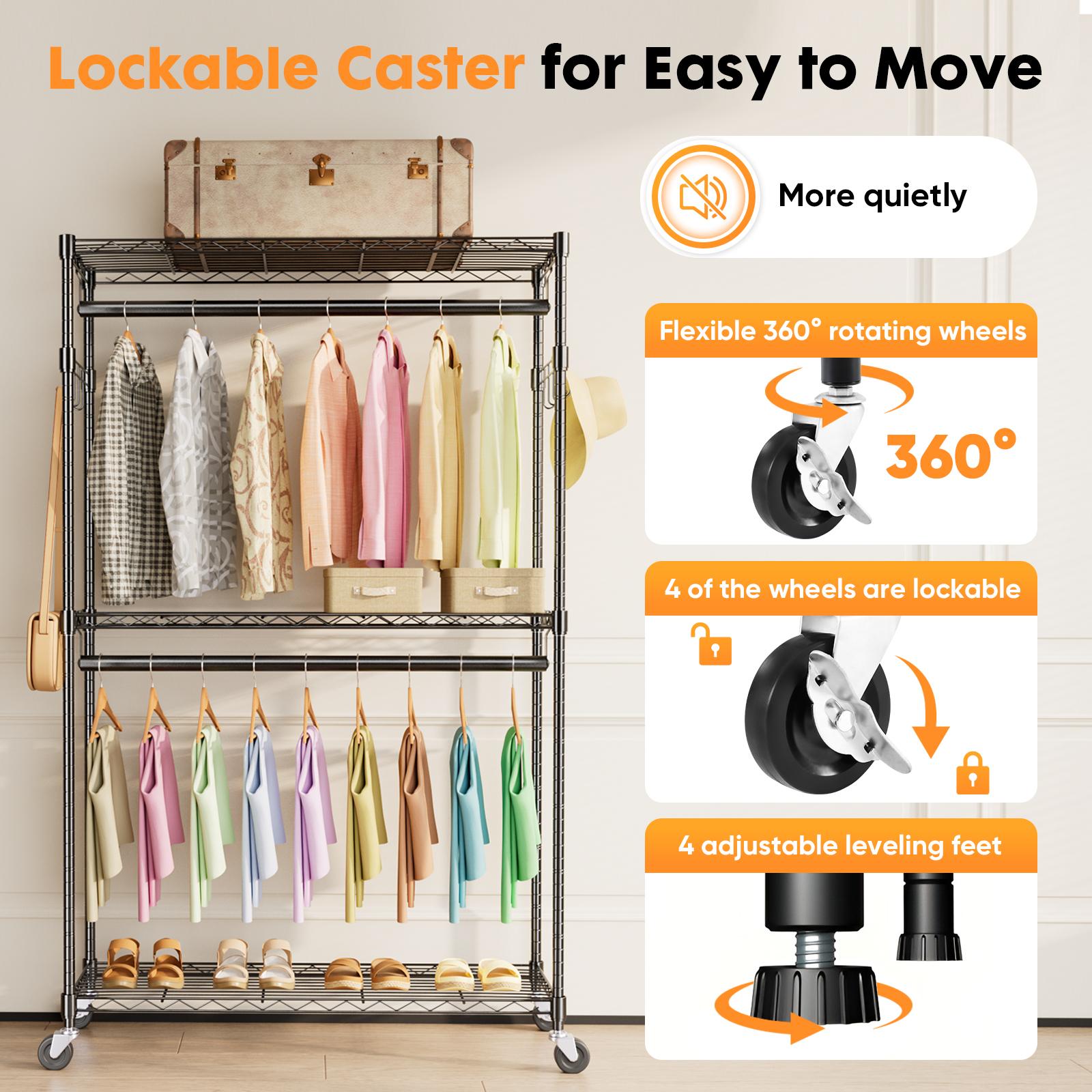 Adjustable mobile hanger, iron storage hanger