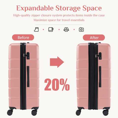 Hardside Luggage with Spinner Wheels Expandable and TSA Lock Hard Shell Lightweight Roller Suitcase