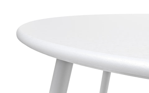 Mydepot SR Steel Patio Side Table, Weather Resistant Outdoor Round End Table