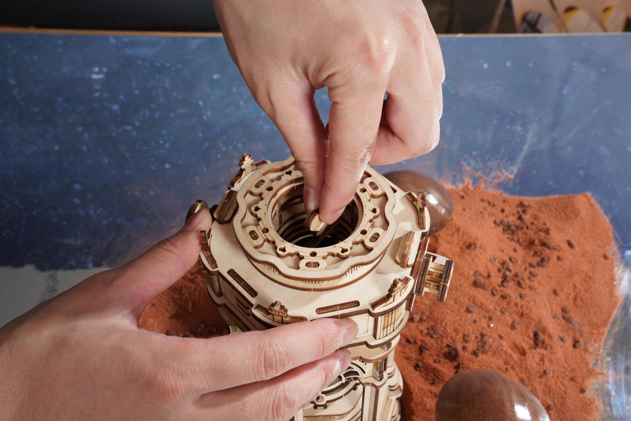 Robotime Rokr Music Box 3D Wooden Puzzle Game Assembly Model Building Kits Toys for Gifts