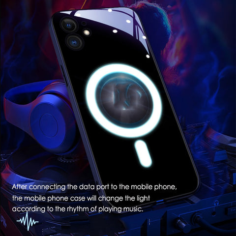 Sport Call Light Case For iPhone 12 11 Pro Max 8 7 6 6S Plus LED Case Tempered Glass Coque Flash Cover For iPhone X XS MAX XR SE