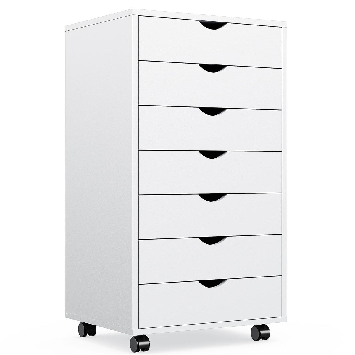 Panana 5/7 Drawer Chest, Wooden Tall Dresser Storage Dresser Cabinet With Wheels