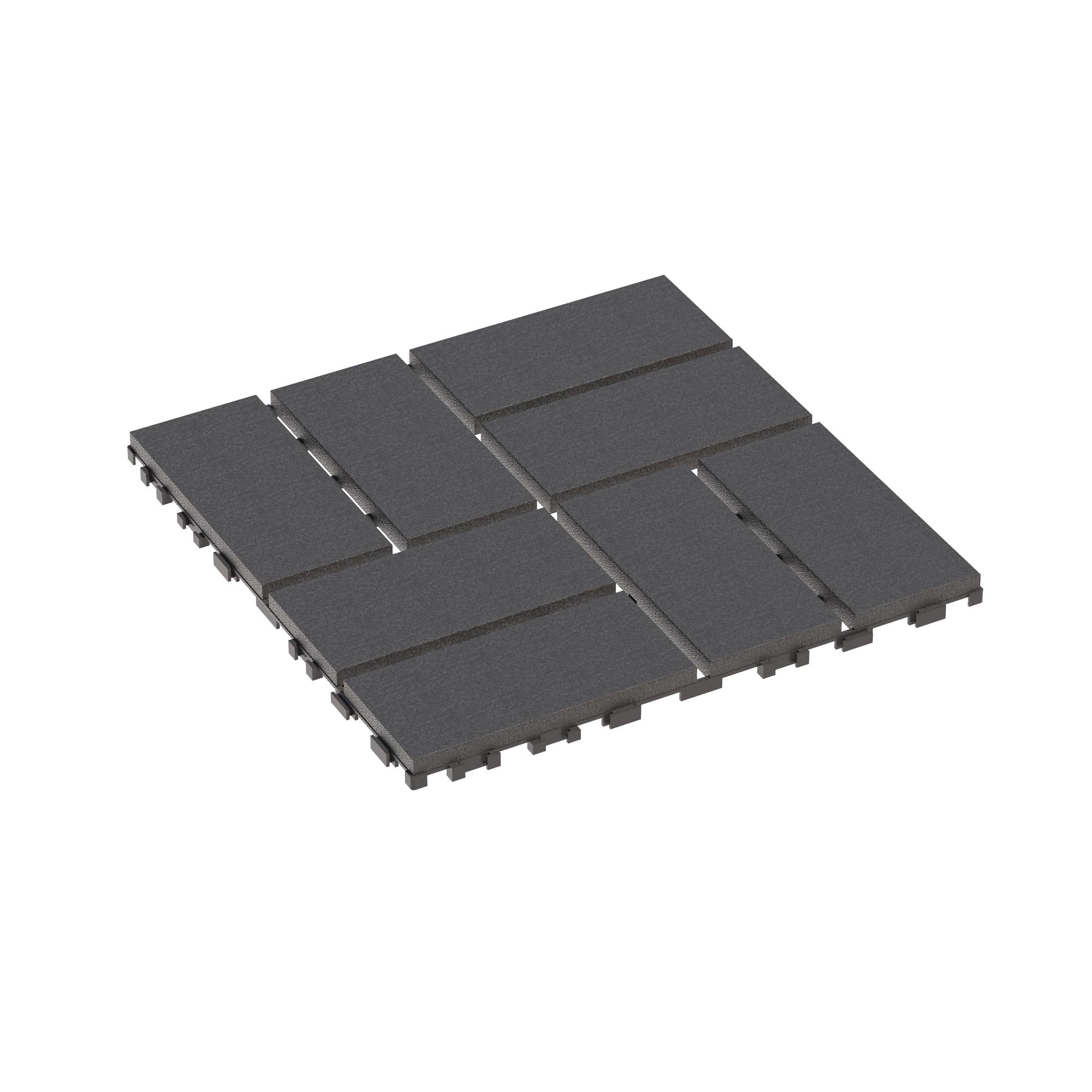 Plastic Interlocking Deck Tiles,44 Pack Patio Deck Tiles,12"x12" Square Waterproof Outdoor All Weather Use, Patio Decking Tiles for Poolside Balcony