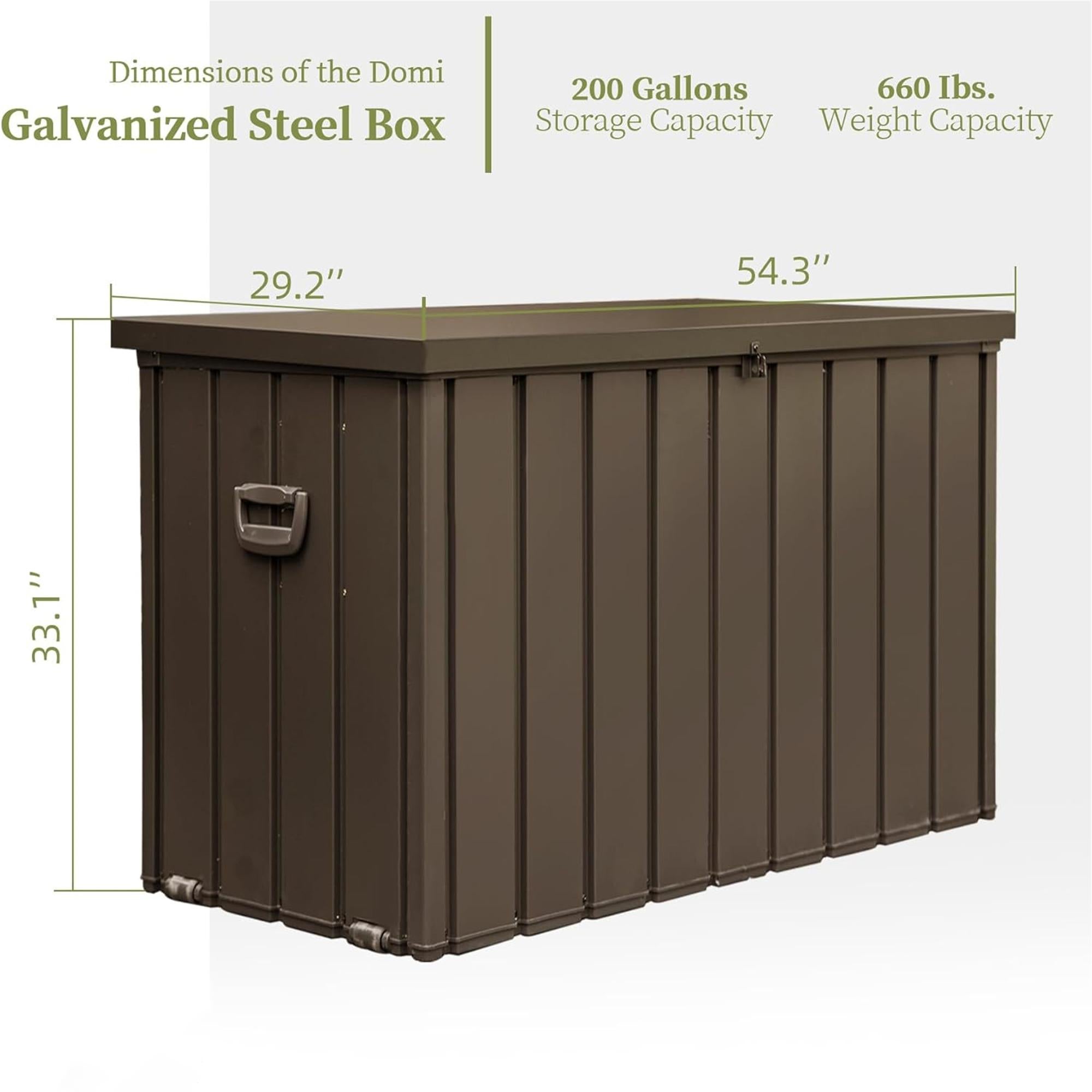 Outdoor Storage Deck Box Waterproof, Large Patio Storage Bin for Outside Cushions, Throw Pillows, Garden Tools, Lockable