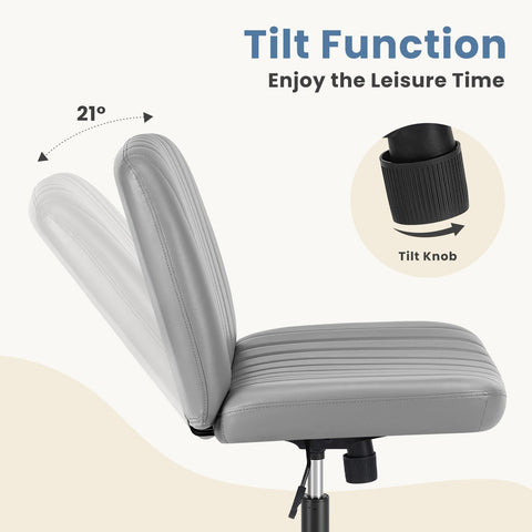 Cross-Legged Chair,No Wheels Armless Swivel Home Office Chair