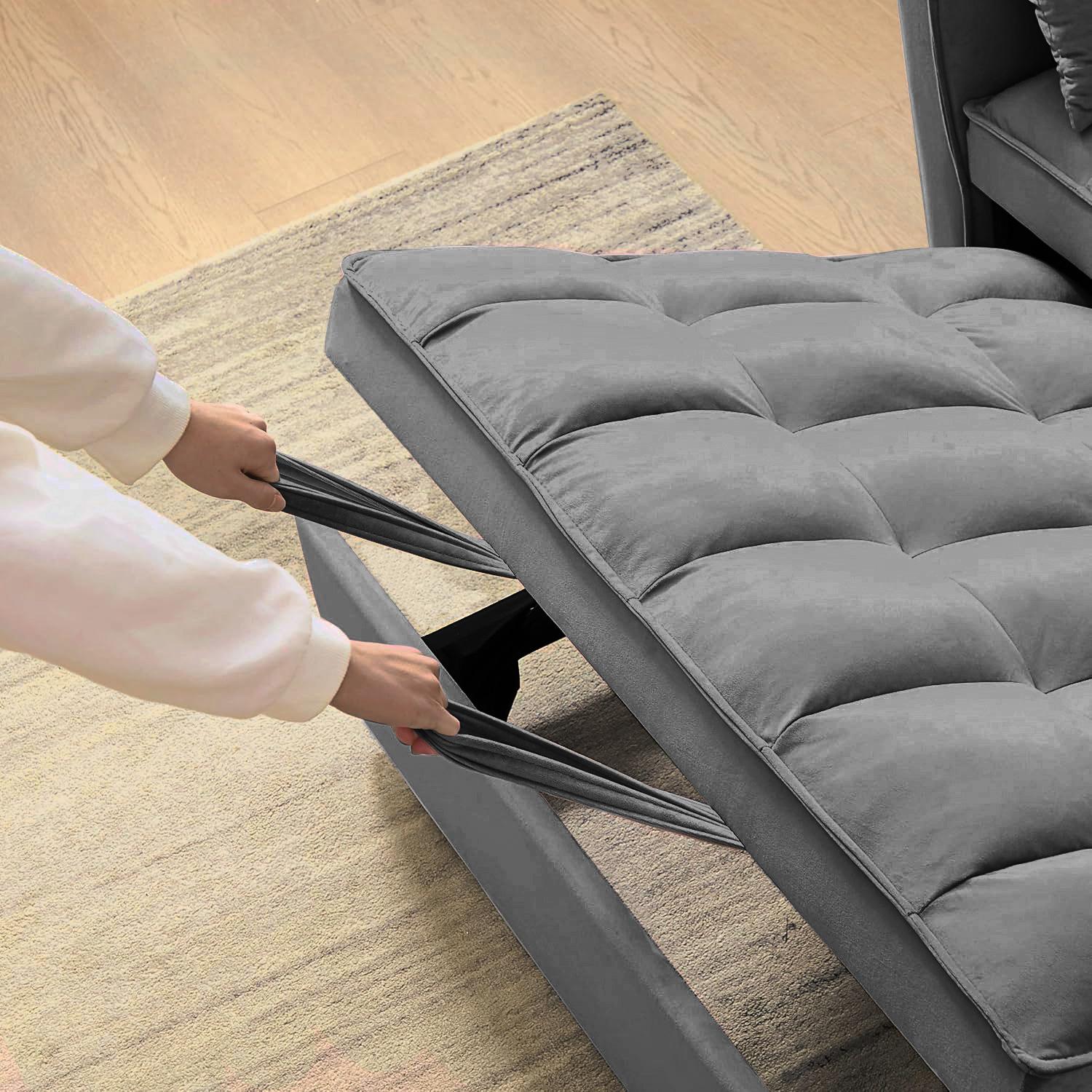 Convertible Sofa Bed,3-in-1 Pull Out Couch Bed with Reclining Backrest and Pillows,Sofa Bed Full Convertible Sleeper Loveseat for various occasions