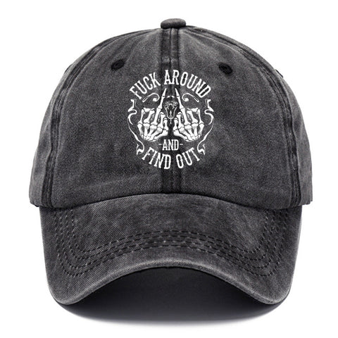 Washed Cotton Printed Old Dad Hat Men's Retro