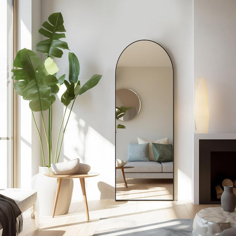 Arched Full Length Mirror  Full Body Mirror Floor Mirror Standing Hanging or Leaning Wall