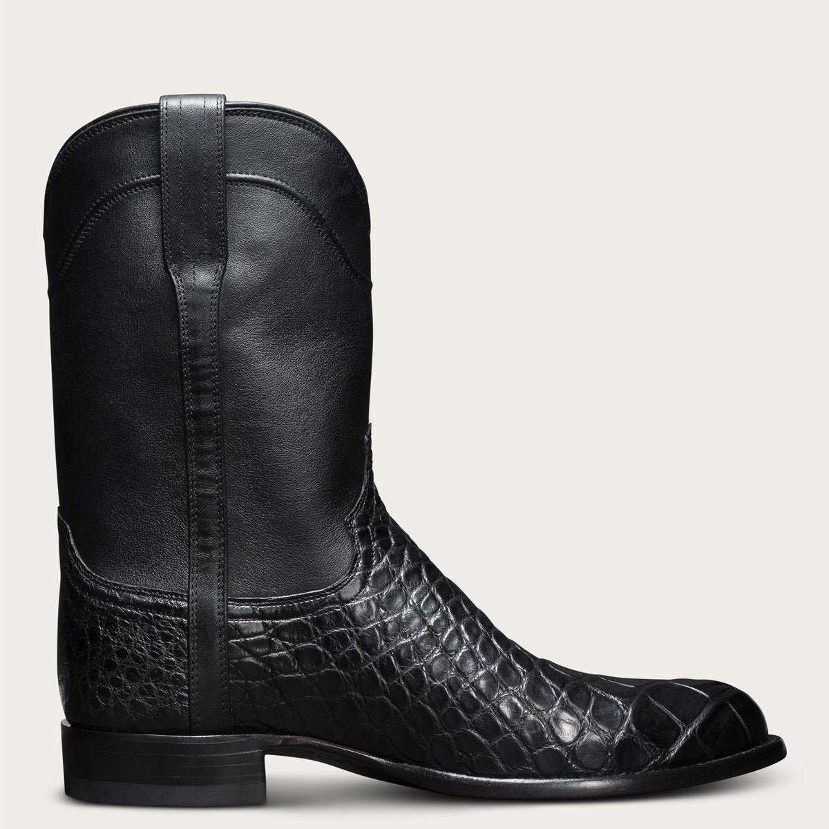 European and American Retro Men's Long Boots With Crocodile Pattern Western Denim Men's Shoes, Size 48