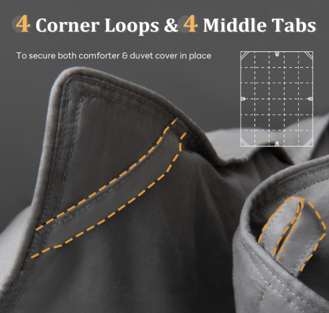 Premium All-Season Comforter - Hypoallergenic Down Alternative, Temperature Regulating, Machine Washable - Queen/King Sizes