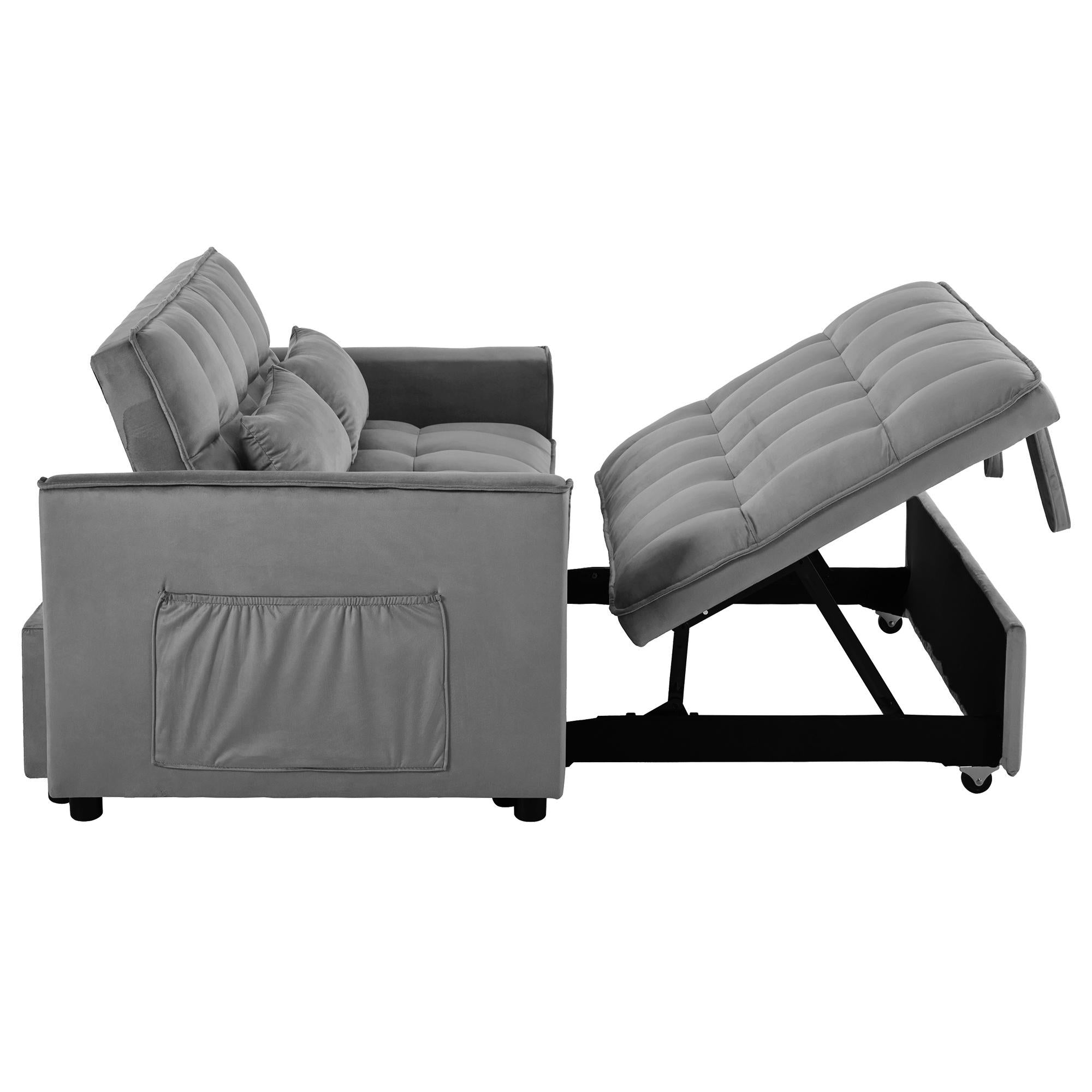 Convertible Sofa Bed,3-in-1 Pull Out Couch Bed with Reclining Backrest and Pillows,Sofa Bed Full Convertible Sleeper Loveseat for various occasions