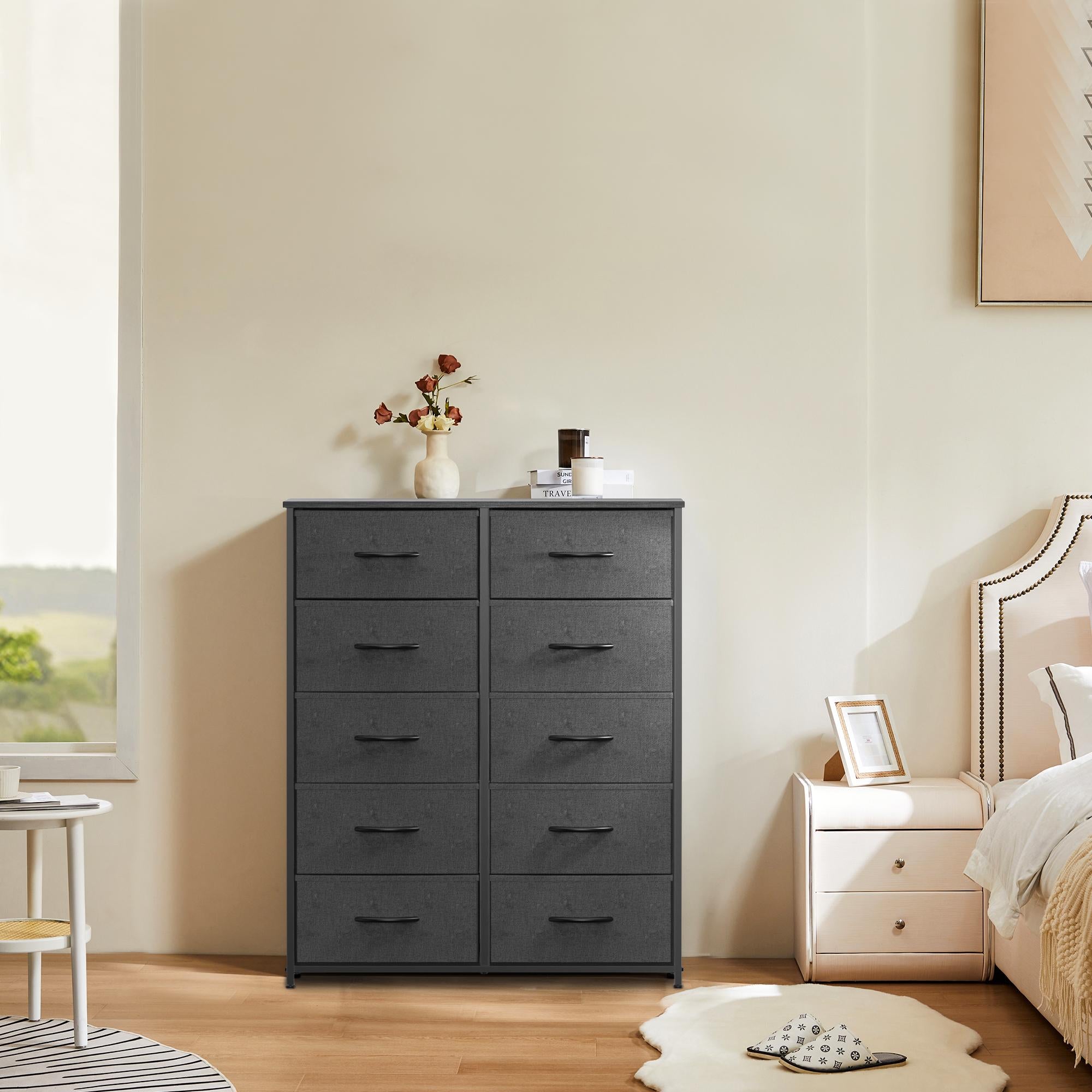 Dresser for Bedroom, Drawer Dresser Organizer Storage Drawers Fabric Storage Tower