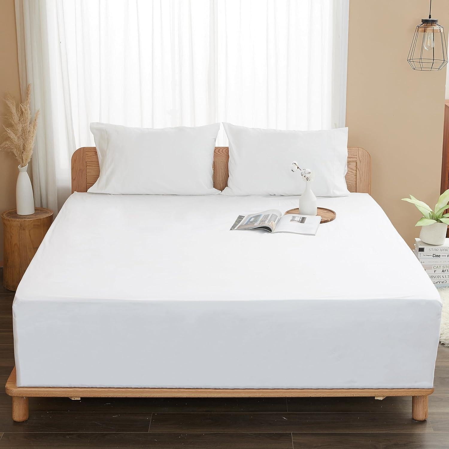 Anti slip bed sheet cover with elastic elastic band suitable for thick mattresses