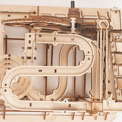Robotime DIY 3D Wooden Puzzle Marble Run Assembly Model Building Block Stem Toy For Kids Adult
