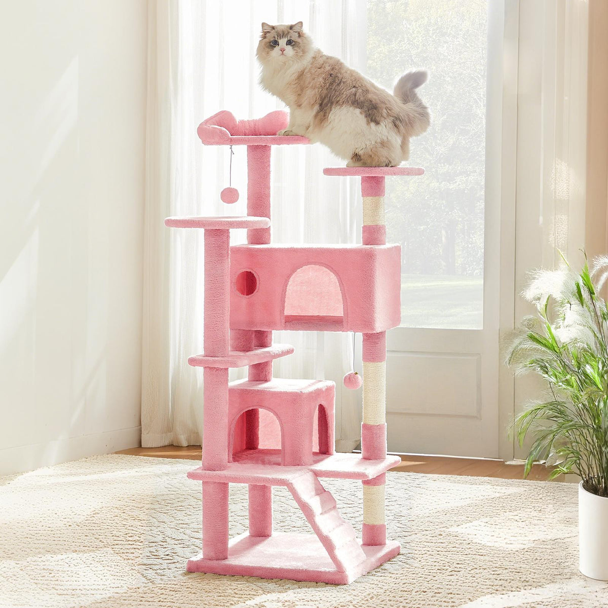 Multi-functional cat tree house cat climbing frame, lounge and recreation area detachable toy