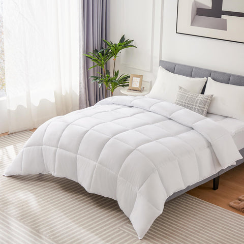 Four Season Universal Down Comforter- Soft and Fluffy Bedding, Lightweight and Luxurious Down Comforter