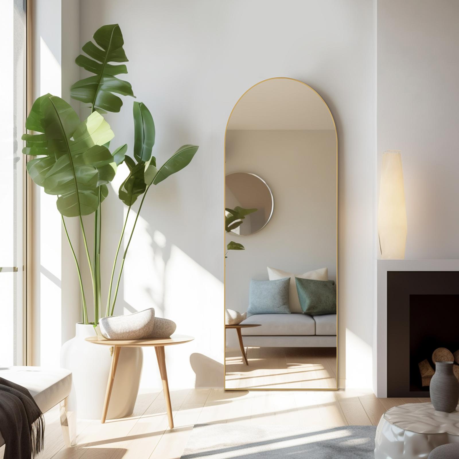 Arched Full Length Mirror  Full Body Mirror Floor Mirror Standing Hanging or Leaning Wall
