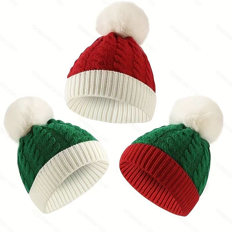 Men's And Women's Fashion Simple Christmas Knitted Hat