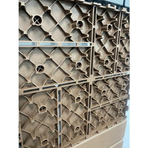 Plastic Interlocking Deck Tiles,44 Pack Patio Deck Tiles,12"x12" Square Waterproof Outdoor All Weather Use, Patio Decking Tiles for Poolside Balcony