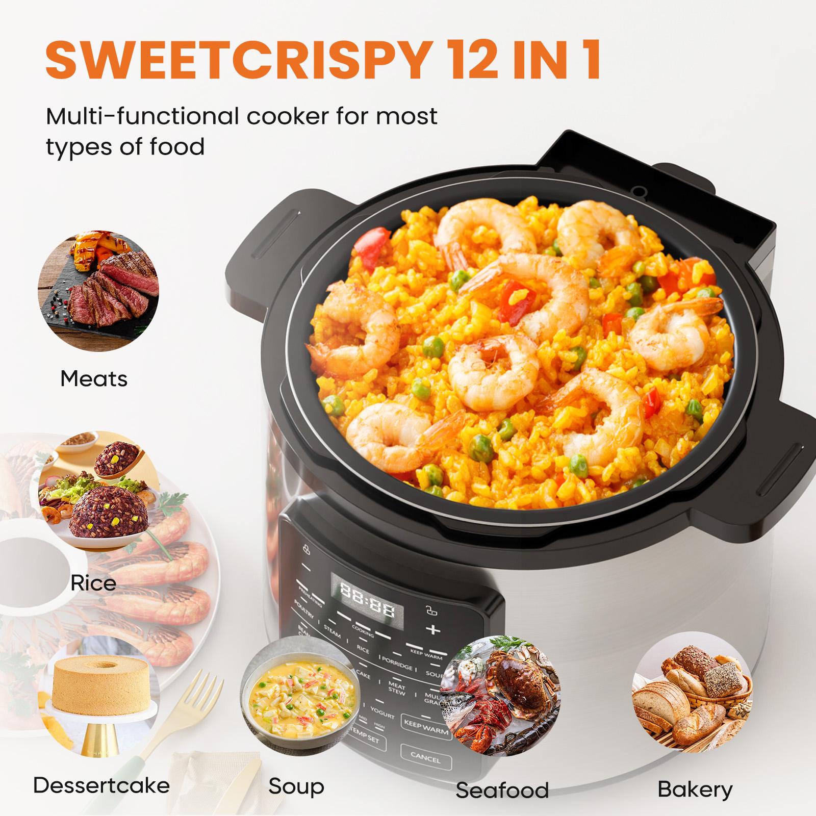 16 in 1 Electric Pressure Cooker, Warmer & Sterilizer, Saute, Slow Cooker, Rice Cooker, Multi-Functional Smart Pot