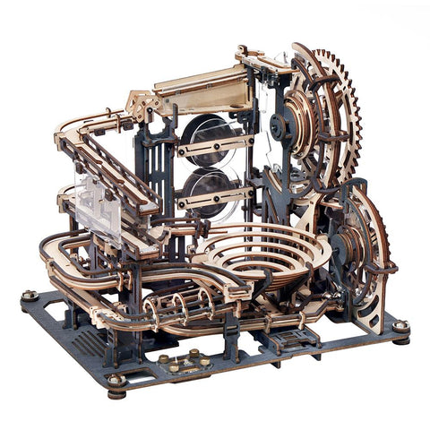 Robotime DIY 3D Wooden Puzzle Marble Run Assembly Model Building Block Stem Toy For Kids Adult
