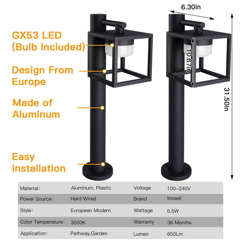 Outdoor Pathway LED Lights IP44 Waterproof Garden Lantern Modern Landscape Lighting