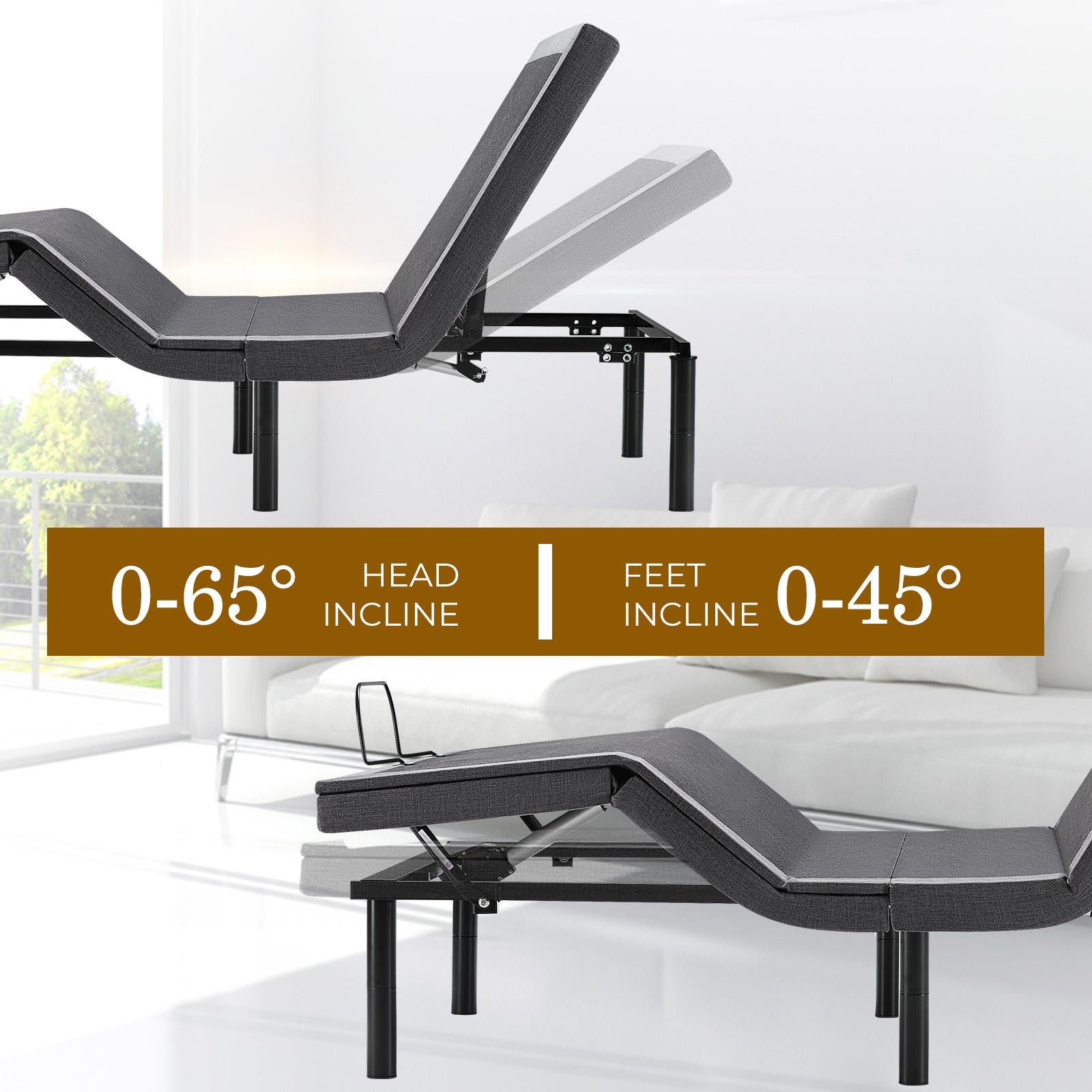 Electric Bed Full, Bed Frame with Wireless Remote, Head and Foot Incline, Zero Gravity Bed, Anti-Snore, Easy Assembly