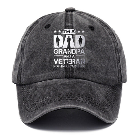 Washed Cotton Printed Old Dad Hat Men's Retro