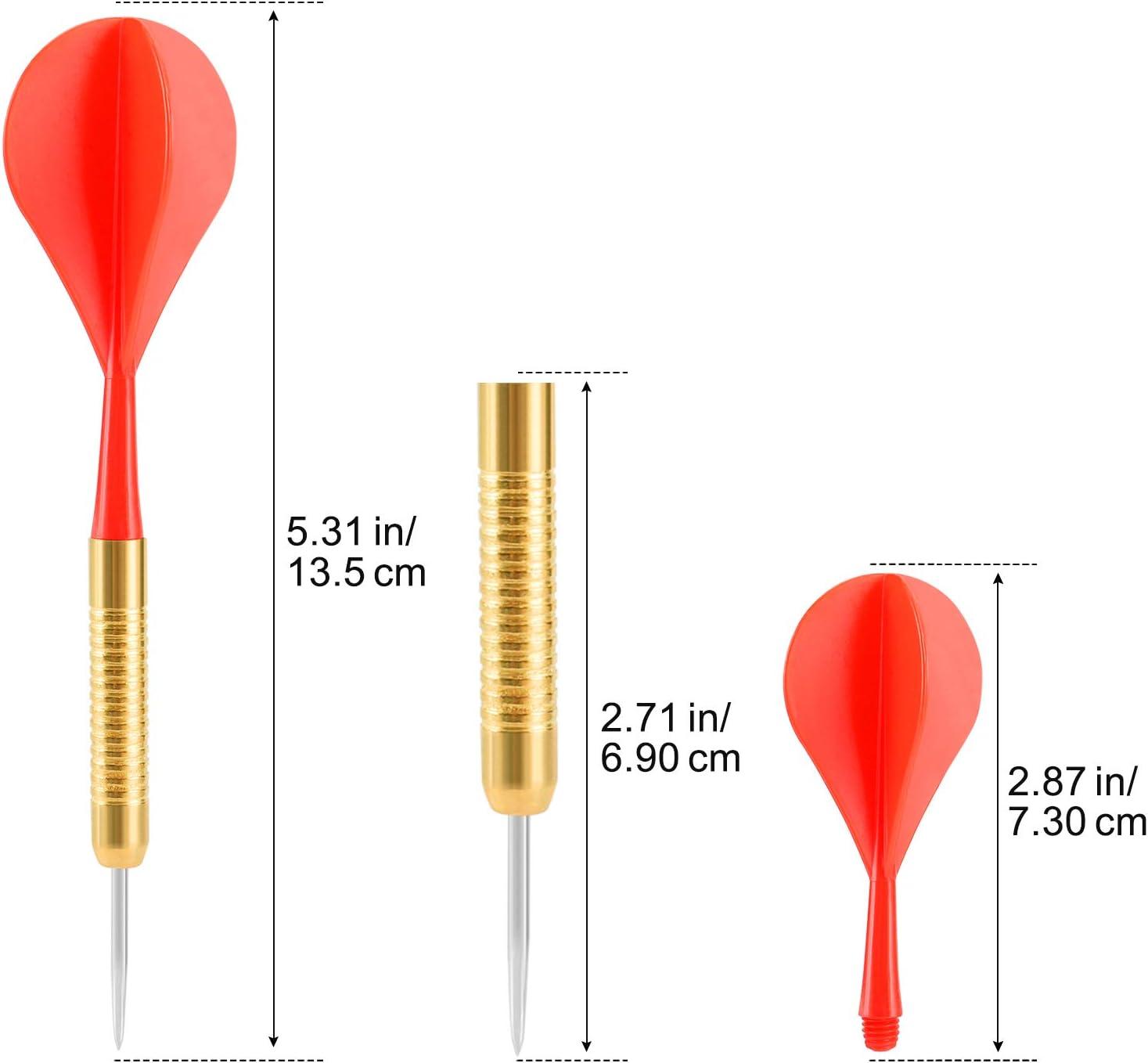 18pcs  Steel Tip Darts, Bar Dart, Darts Metal Tip Set, Metal Darts for Dartboard