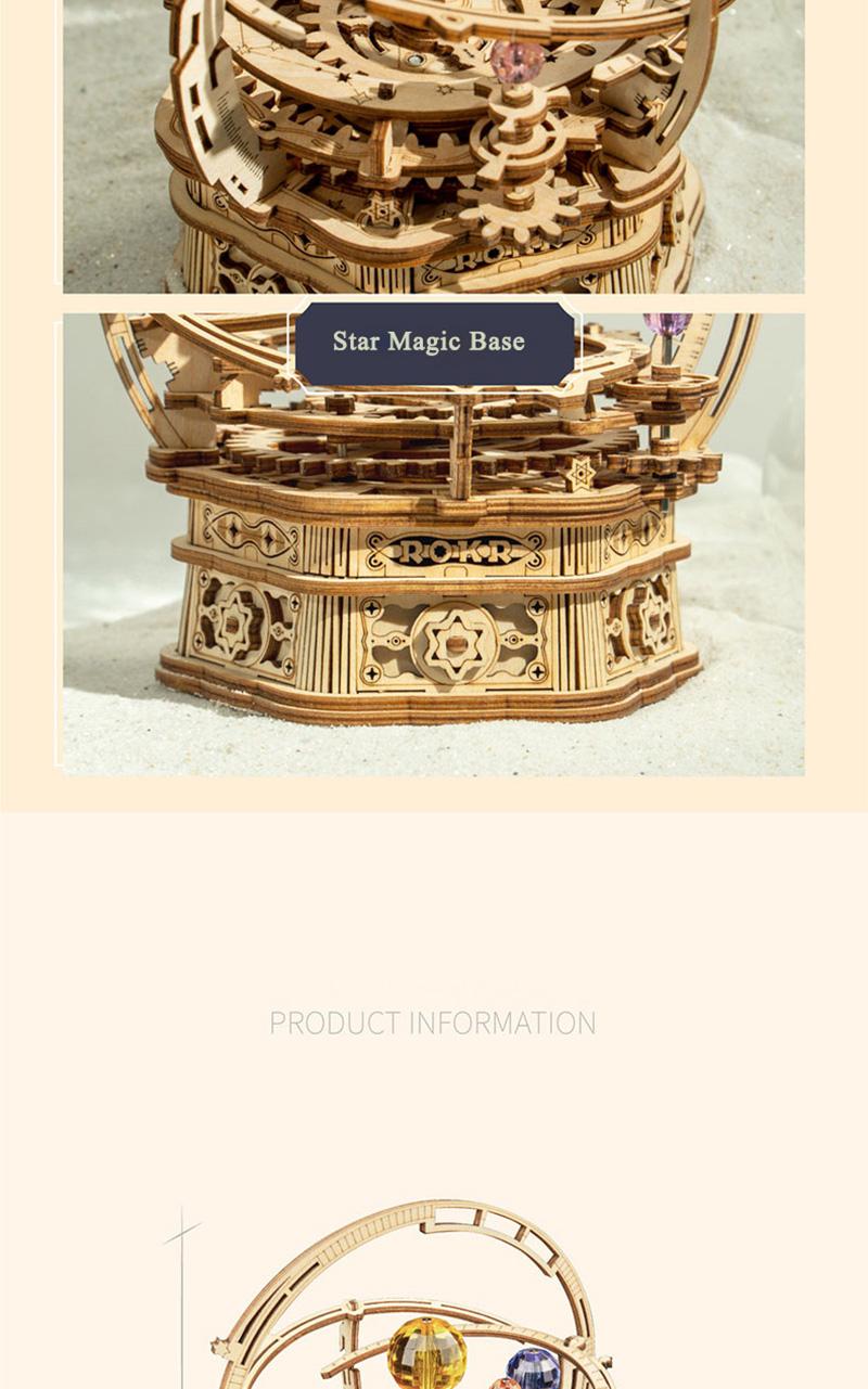 Robotime Rokr Music Box 3D Wooden Puzzle Game Assembly Model Building Kits Toys for Gifts