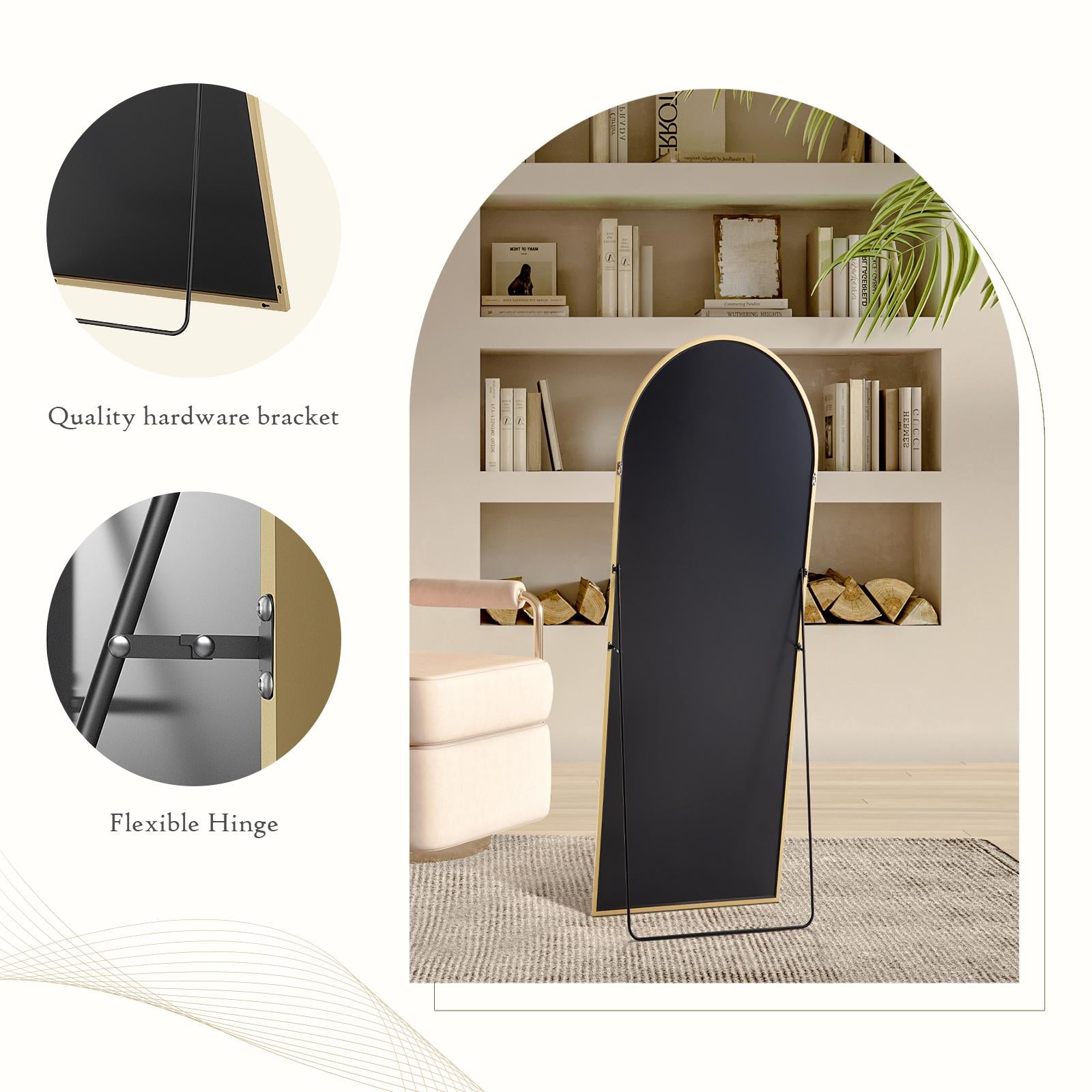 Arched Full Length Mirror  Full Body Mirror Floor Mirror Standing Hanging or Leaning Wall