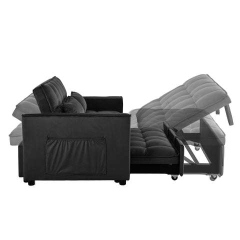 Convertible Sofa Bed,3-in-1 Pull Out Couch Bed with Reclining Backrest and Pillows,Sofa Bed Full Convertible Sleeper Loveseat for various occasions