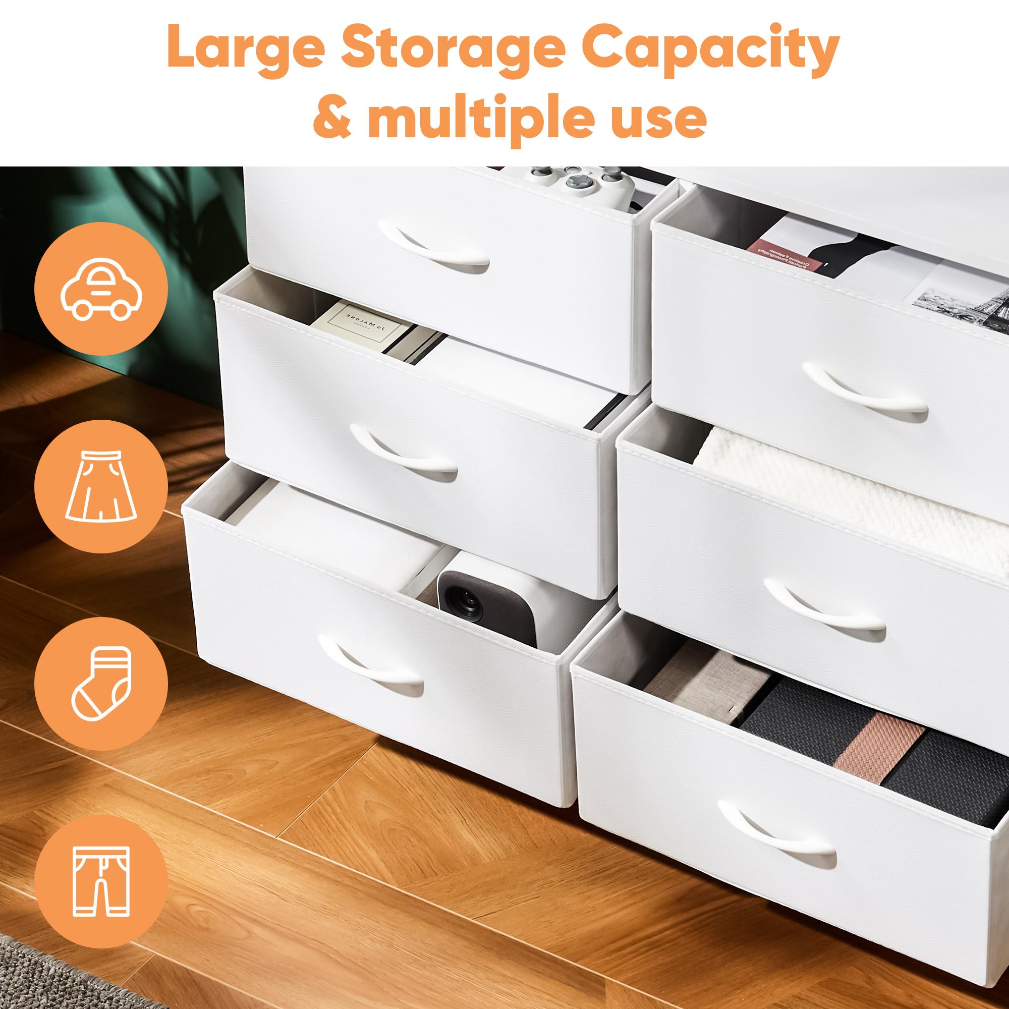 Dresser for Bedroom, Drawer Dresser Organizer Storage Drawers Fabric Storage Tower