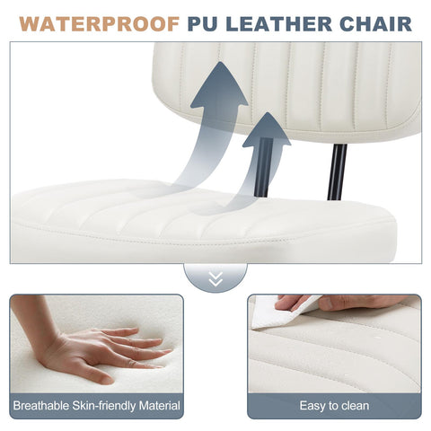 Adjustable Height 360° Rolling Swivel Computer Task Chair without Arm