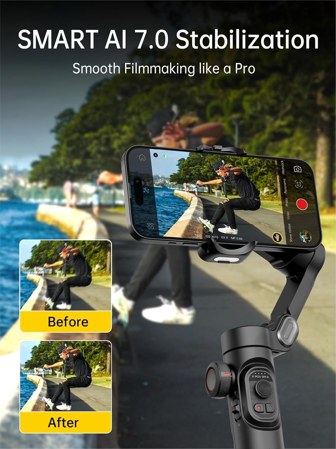 Gimbal Stabilizer forSmartphone -AOCHUAN Smart XE&AOCHUAN B20 Camera Bag