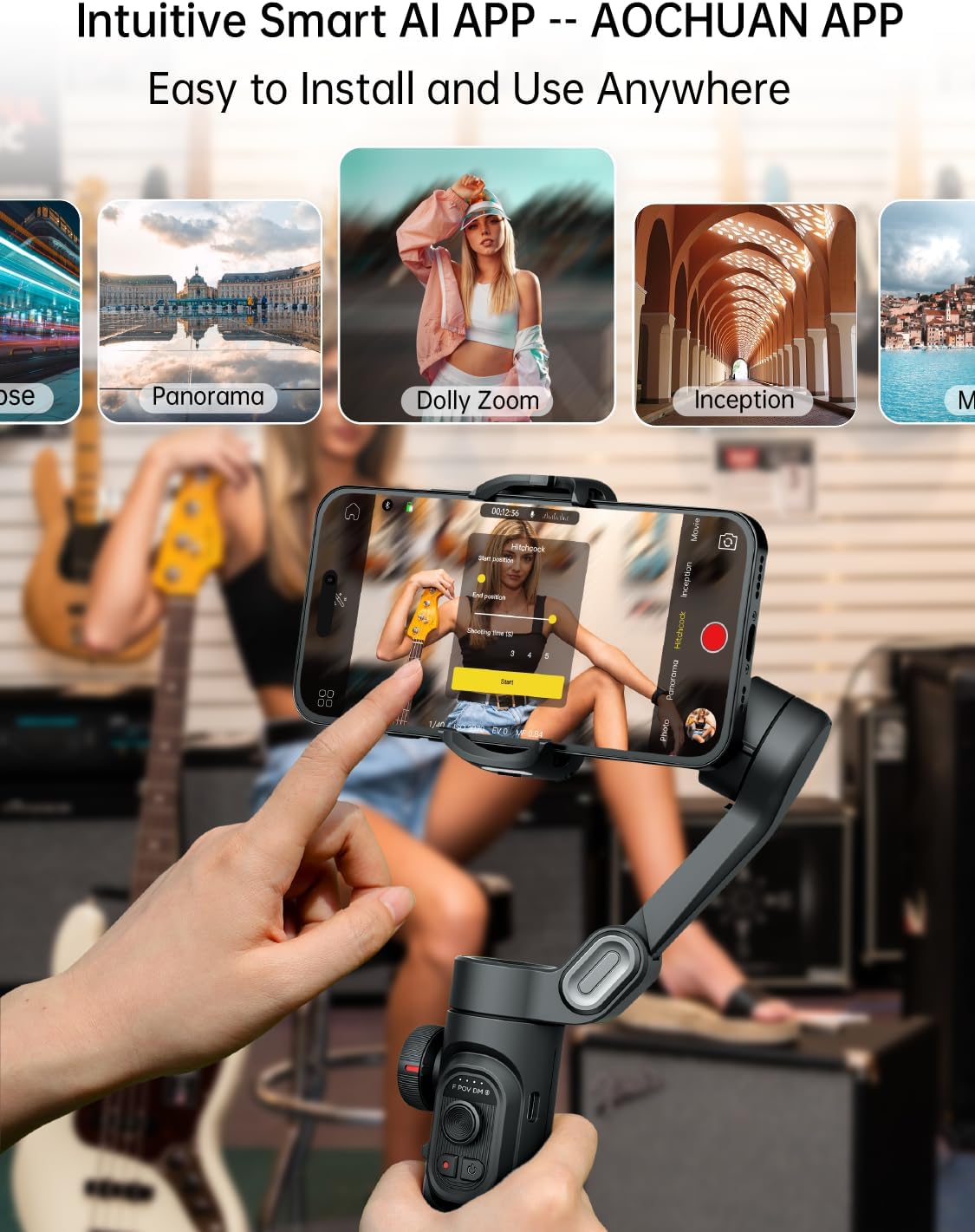 Gimbal Stabilizer forSmartphone -AOCHUAN Smart XE&AOCHUAN B20 Camera Bag