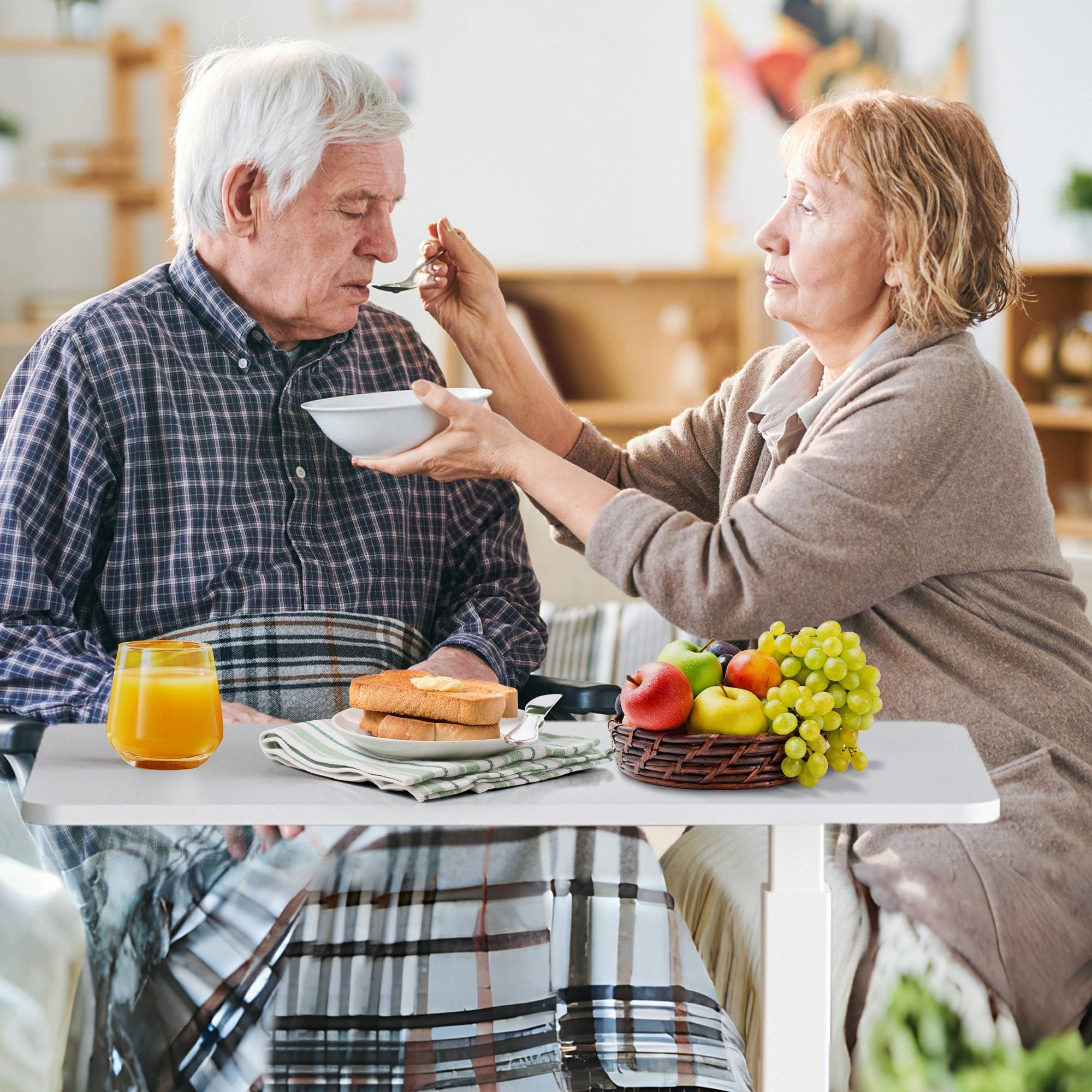 Adjustable mobile bed table, computer desk, mobile standing table