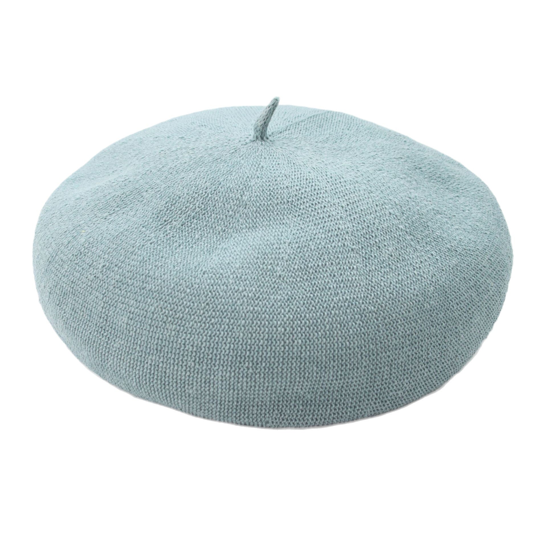 Fashion Painter Cap Adjustable Three-dimensional Deep Brim Solid Color Summer Knitted Thin Linen Beret