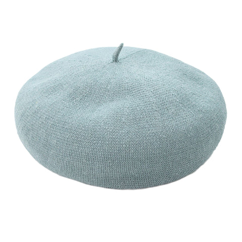 Fashion Painter Cap Adjustable Three-dimensional Deep Brim Solid Color Summer Knitted Thin Linen Beret