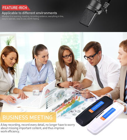 TISHRIC Mini Dictaphone USB Voice Recorder Pen U-Disk Professional Flash Drive Digital Audio Recorder Micro SD TF Card Up to 32G