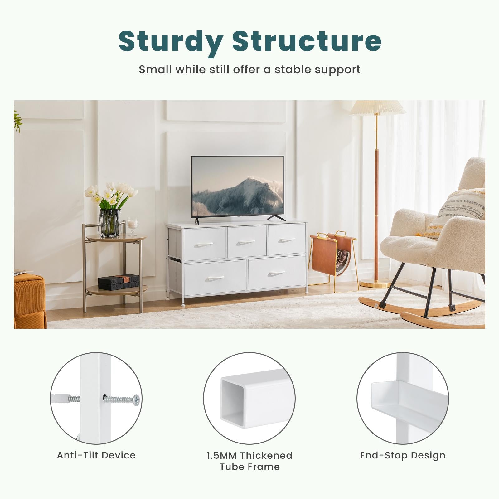 Dresser for Bedroom, Drawer Dresser Organizer Storage Drawers Fabric Storage Tower