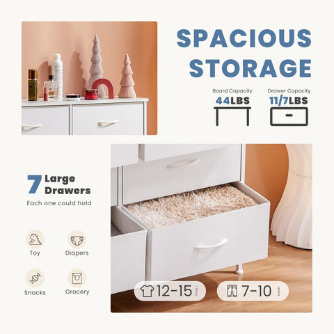 Dresser for Bedroom, Drawer Dresser Organizer Storage Drawers Fabric Storage Tower