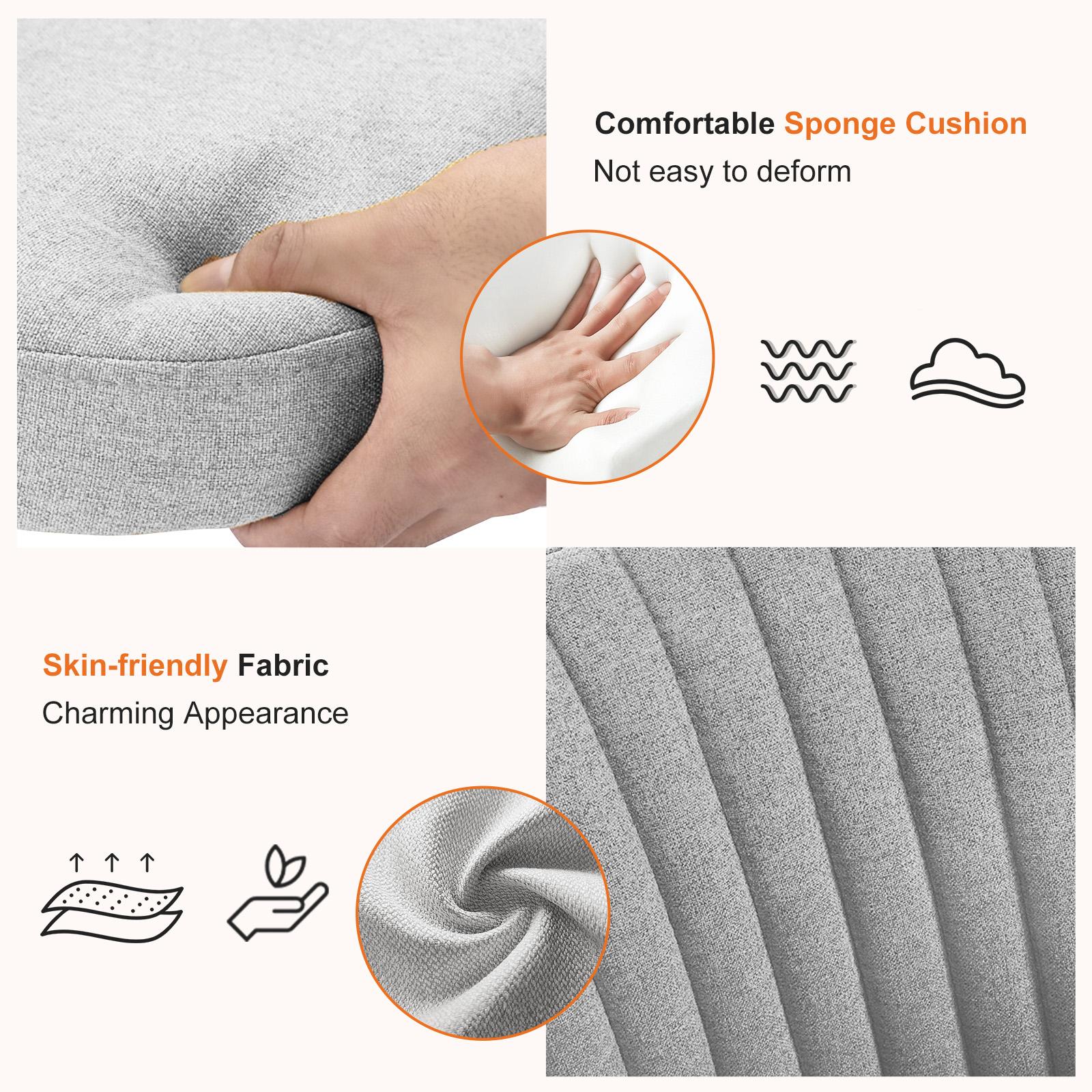 Home Office Desk Chair - Adjustable Rolling Chair, Armless Cute Modern Task Chair for