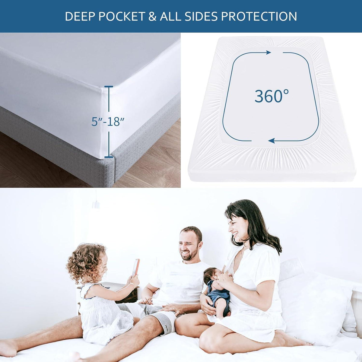 Anti slip bed sheet cover with elastic elastic band suitable for thick mattresses