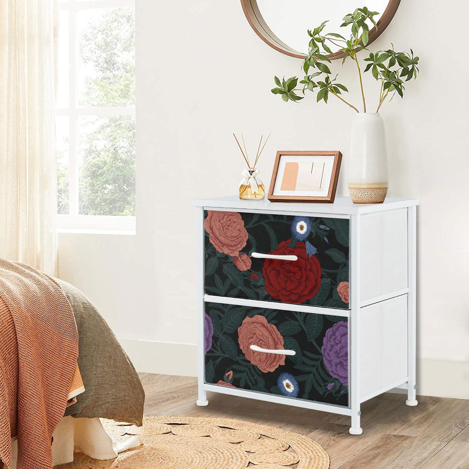 2-Drawer with Timeless Vintage Floral Design - 4322-TimeVtgFlo-2BC-031