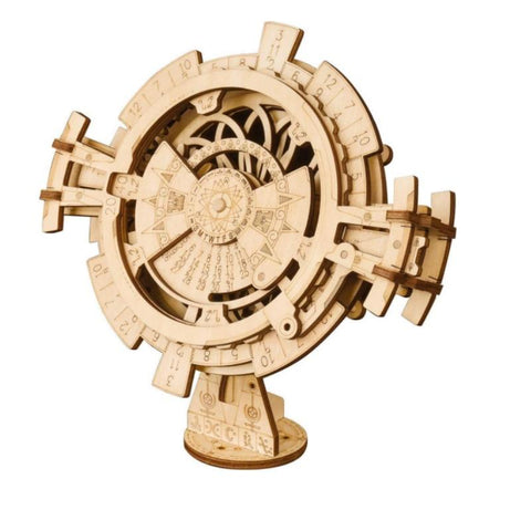 ROBOTIME 3D Wooden Mechanical Puzzle DIY Perpetual Calendar Craft Kits Laser-Cut Model Kit to Build Great Birthday and Christmas Gifts