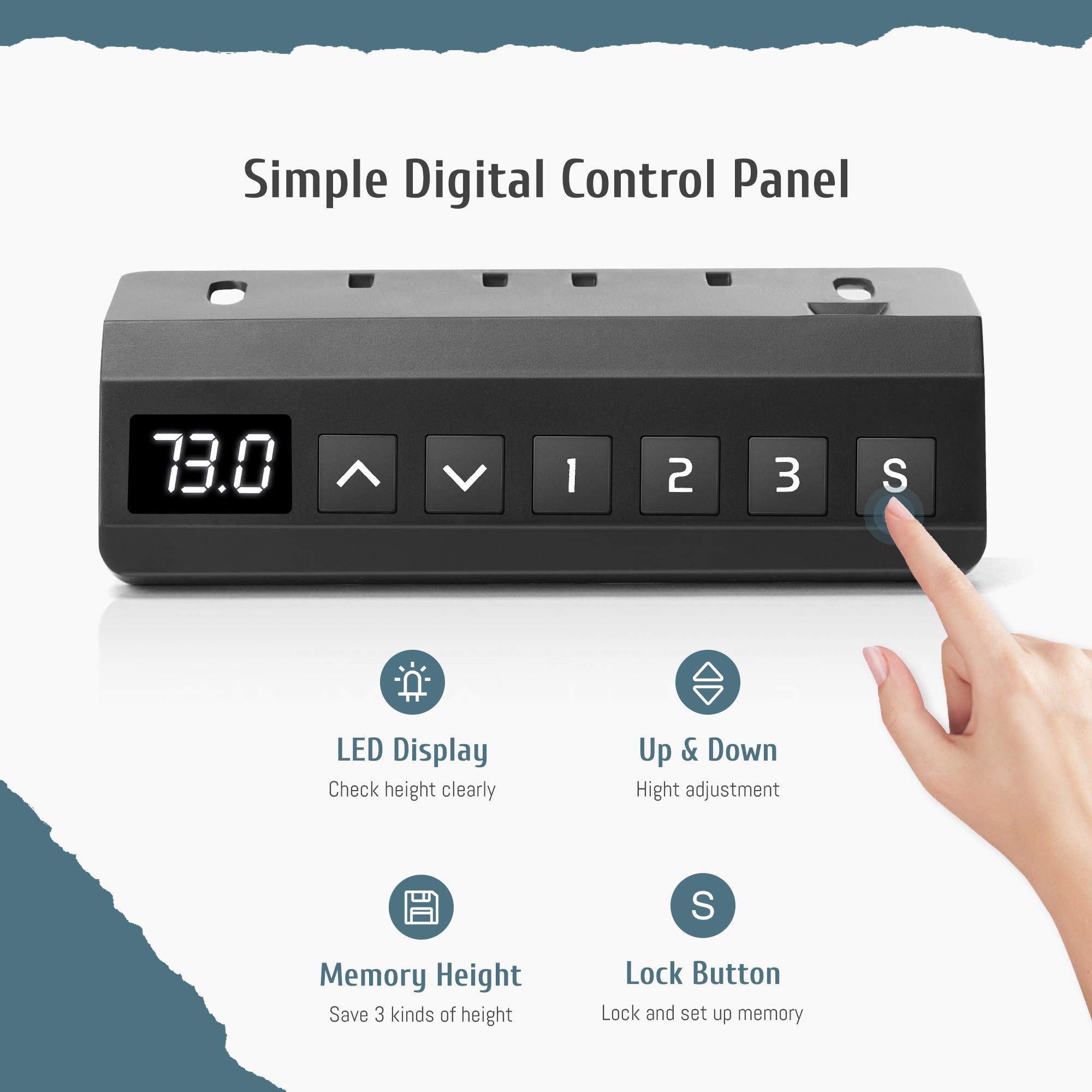 Ergonomic Height Adjustable Table with T-Shaped Metal Bracket Modern Computer Workstations