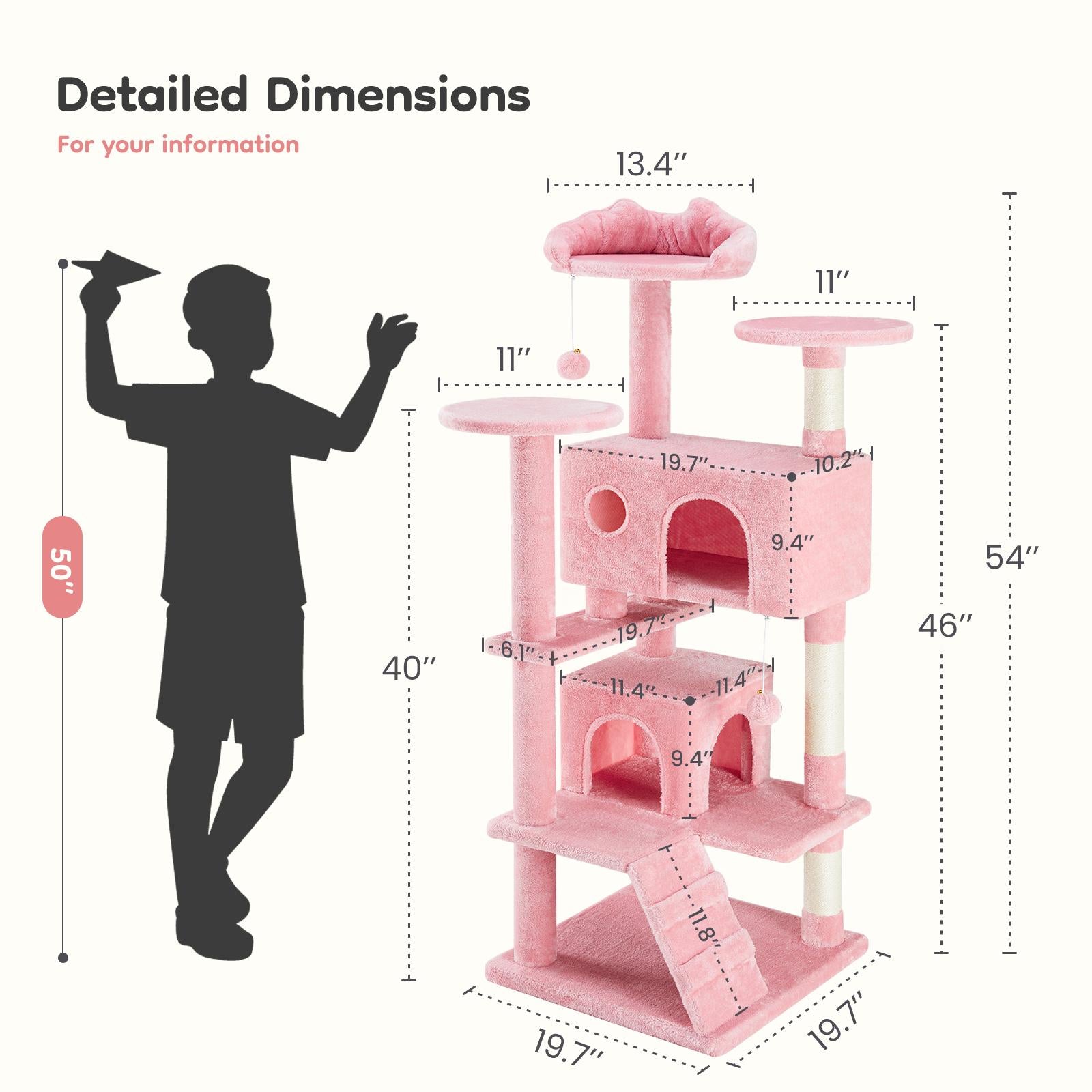 Multi-functional cat tree house cat climbing frame, lounge and recreation area detachable toy